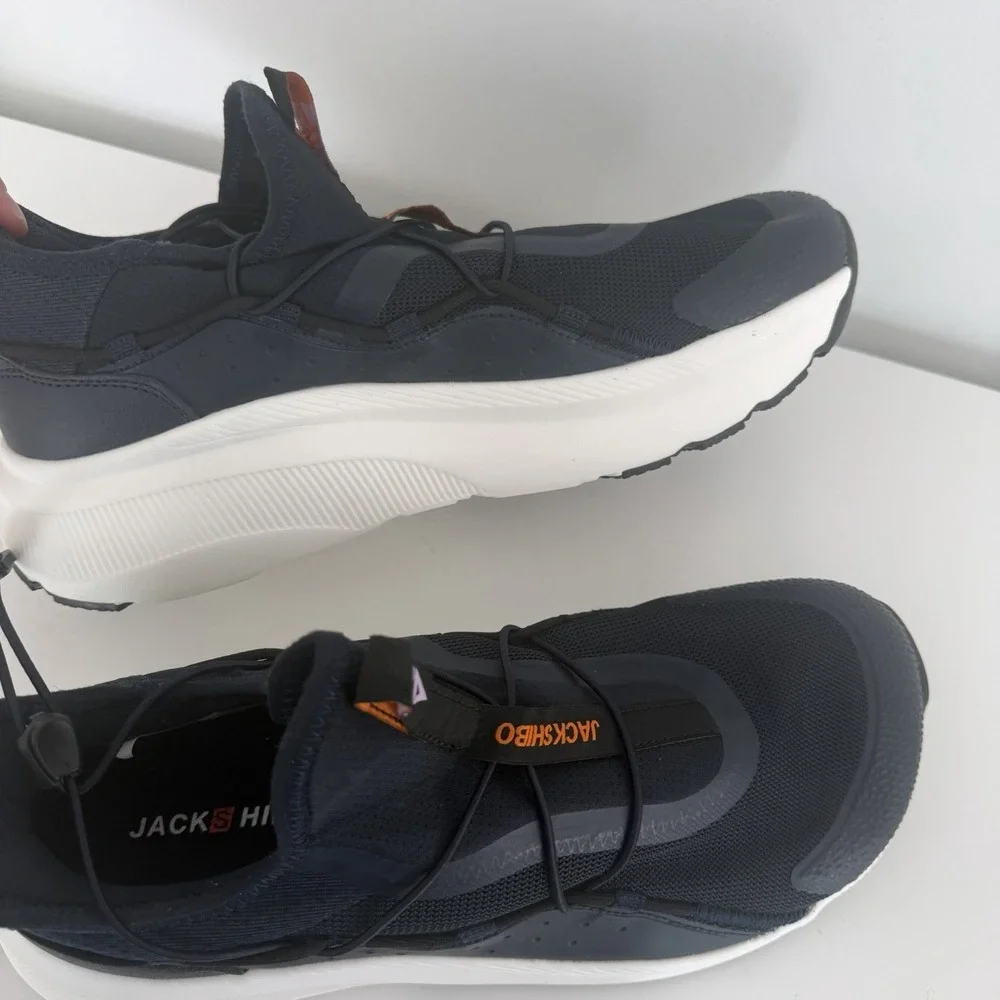 JACKSHIBO Men's EU 44 / US 9.5 Hands-free slip-in walking shoes Navy Blue